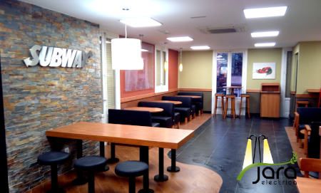 Reforma de instalaciones eléctricas, iluminación y sistema de seguridad en local SUBWAY